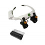 Лупа-очки Kromatech налобная 3/10/15/25x, с подсветкой (2 LED) 32225-21SX